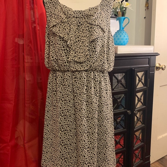 AB Studio Dresses & Skirts - Leopard print sleeveless dress